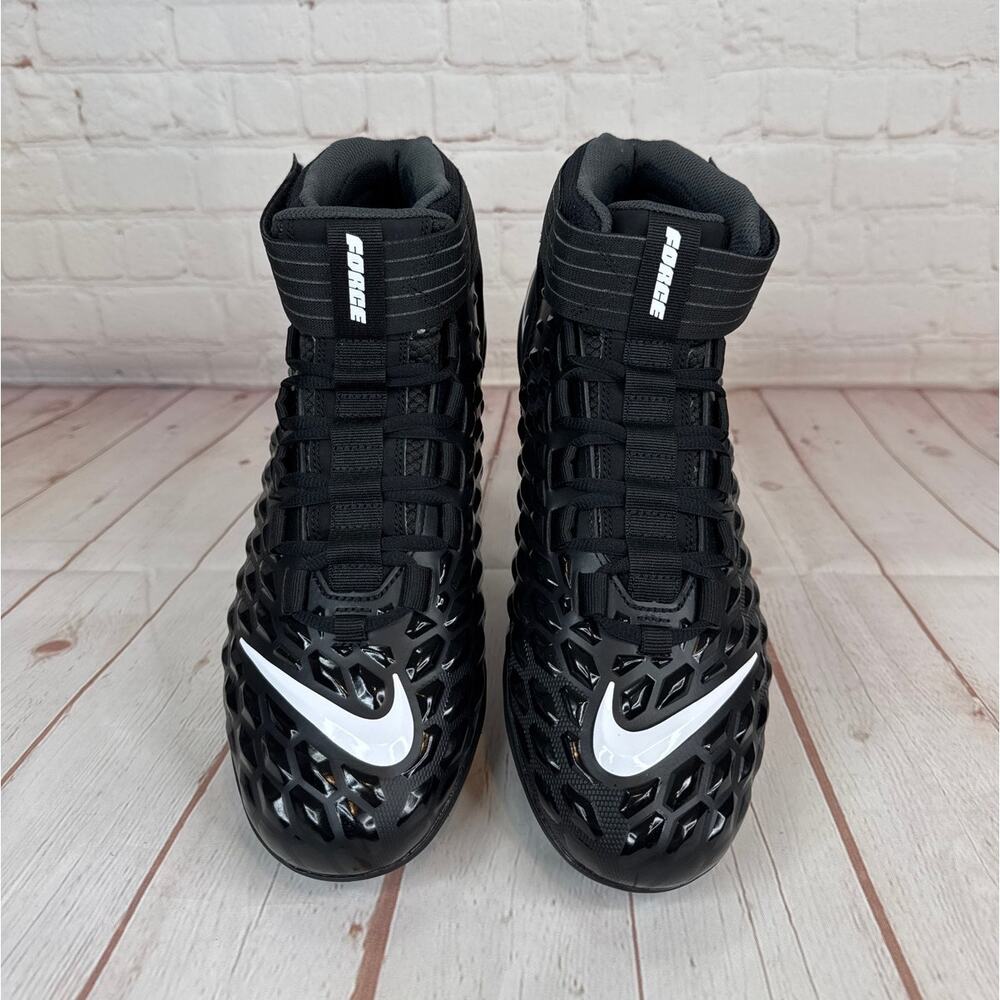 Nike Force Savage Pro 2 Mid Black White Football Cleats Mens Sz 10.5 AH4000-002 - Picture 7 of 11